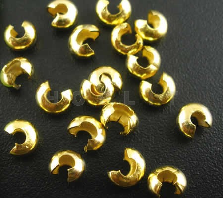 20 Afdekkralen voor knijpkraaltjes Goud