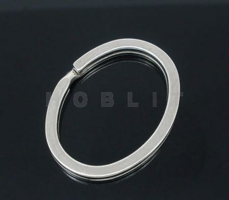 Zware Splitring Donker Zilver