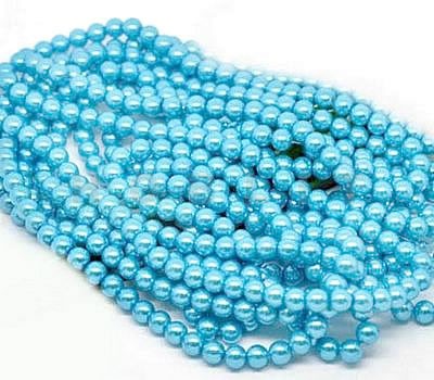 Snoertje Glasparels 4 mm Turquoise