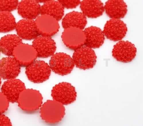 Cabochon Chrysant Rood