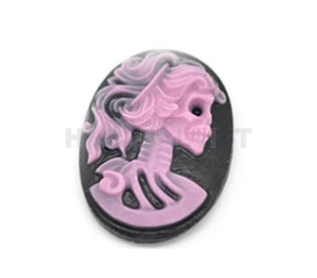 Camee Lady Skull Roze/Zwart