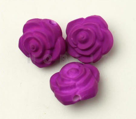 1x Mat Bloemkraaltje Donker Fuchsia