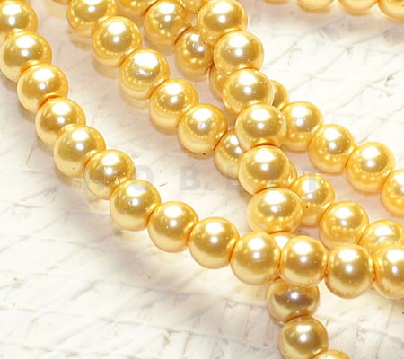 Snoertje Glasparel 10 mm Geel