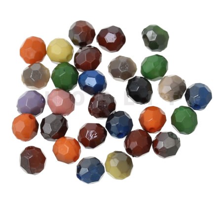 50 stuks acryl kraaltje facet 8 mm
