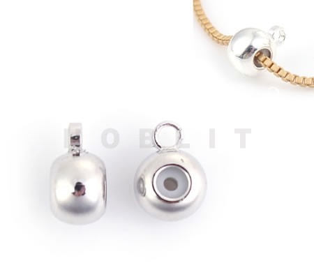 1x Licht zilveren Bedelhanger (klein)