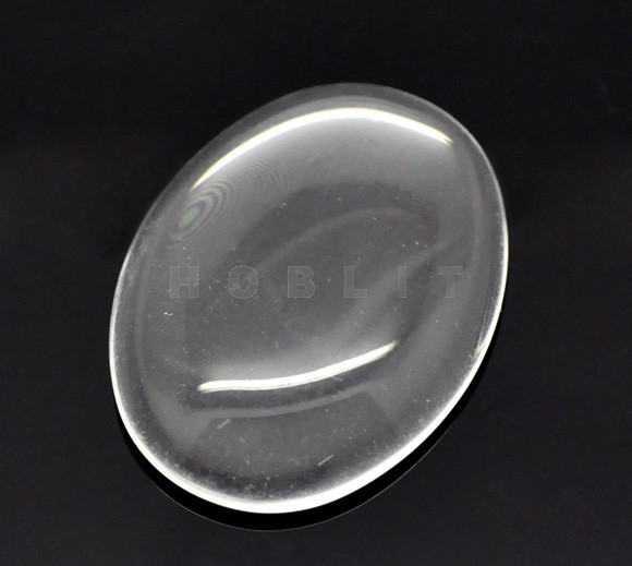 1x Glazen cabochon 30 x 40 mm Ovaal