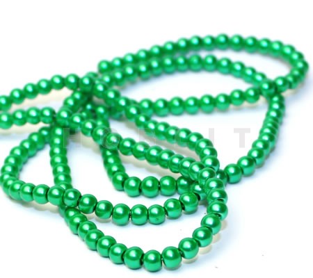 Snoertje Glasparels 4 mm Groen