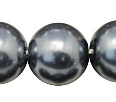 Snoertje Glasparels 4 mm Grijs