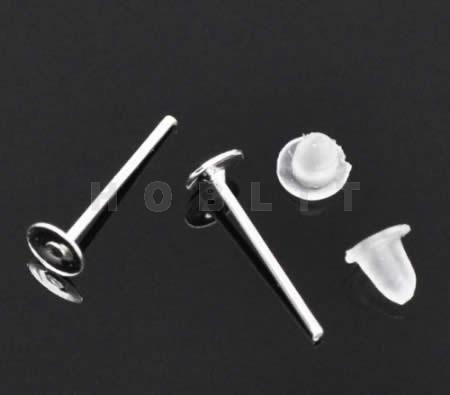 Oorbel Plakstekertjes / Plakvlak 4mm