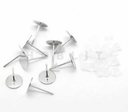 Oorbel Plakstekertjes / Plakvlak 8mm