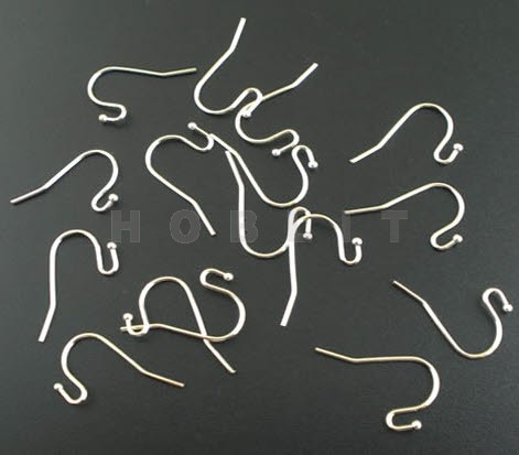 10 paar oorbelhaakjes Donker zilver