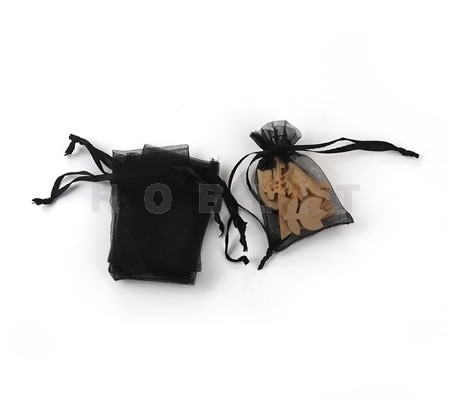 Organza zakjes Zwart