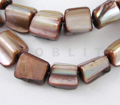 Snoertje Schelpblokjes Bruin