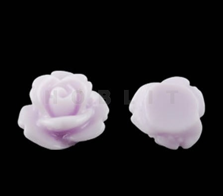 1x Cabochon Roosje Pastel Lila