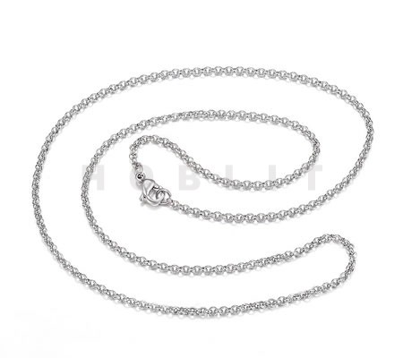 1x Hals Ketting / Roestvrijstaal (304) 60cm