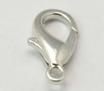 25 stuks Lobsterslotje Donker zilver 12 mm