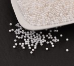 10 gram / 250x pareltjes (zonder gaatjes) wit 4 mm