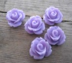 1x Cabochon Roosje Lilablauw
