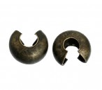 10 Afdekkralen voor knijpkraaltjes Brons