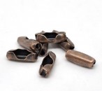 2x ballchain connectors roodkoper