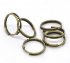 100x splitringen Brons 7 mm