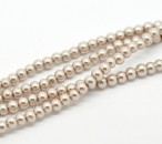 Snoertje Glasparel 4 mm Beige/ Zand