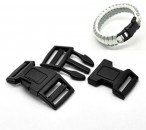 1x Kunststof Survival Buckle Zwart  51 mm