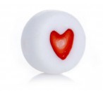 1x Acrylkraaltje met rood hartje
