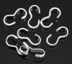 10x Koordklem Licht Zilver W-connector
