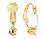 1 paar goudkleurig oorbel klemmetjes / Stoppertje