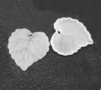 50x Acryl Frosted blaadje Wit