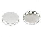 1x Cabochon setting Licht Zilver