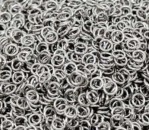 300 stuks Open ring Donker Zilver 4 mm