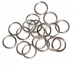 100 stuks Open ring 7 mm Donker Zilver