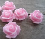 1x Cabochon Roosje Roze