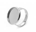 1x Cabochon Ring RVS 14 mm
