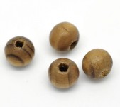 25 stuks houten kraaltjes