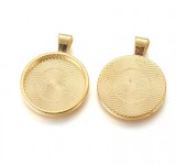 Cabochon hanger goud