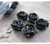 1x kunsthars roosje zwart