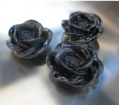 1x Roosje zwart 18 mm