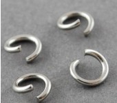 100x roestvrijstalen (304) open ring 6 mm