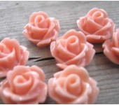 1x Cabochon Roosje Oud Roze