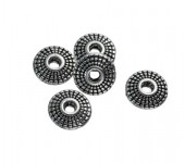 10x Spacerkraaltje Donker Zilver Disc