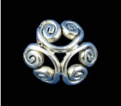 2x Kapjes Donker zilver 12 mm