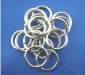 20 stuks Open ring Donker Zilver 12 x 1.2 mm