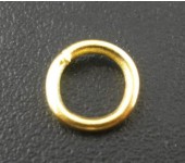 100 stuks Open ring goudkleurig 6 mm