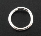 100 stuks Open ring Lichtzilver 6 mm
