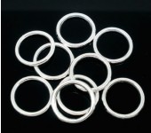 5x Gesloten Ring Licht zilver 14 mm