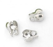 10 Kalotjes 6 x 4.5mm / Licht Zilver