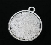 Donker zilveren bedelhanger 2-zijdig